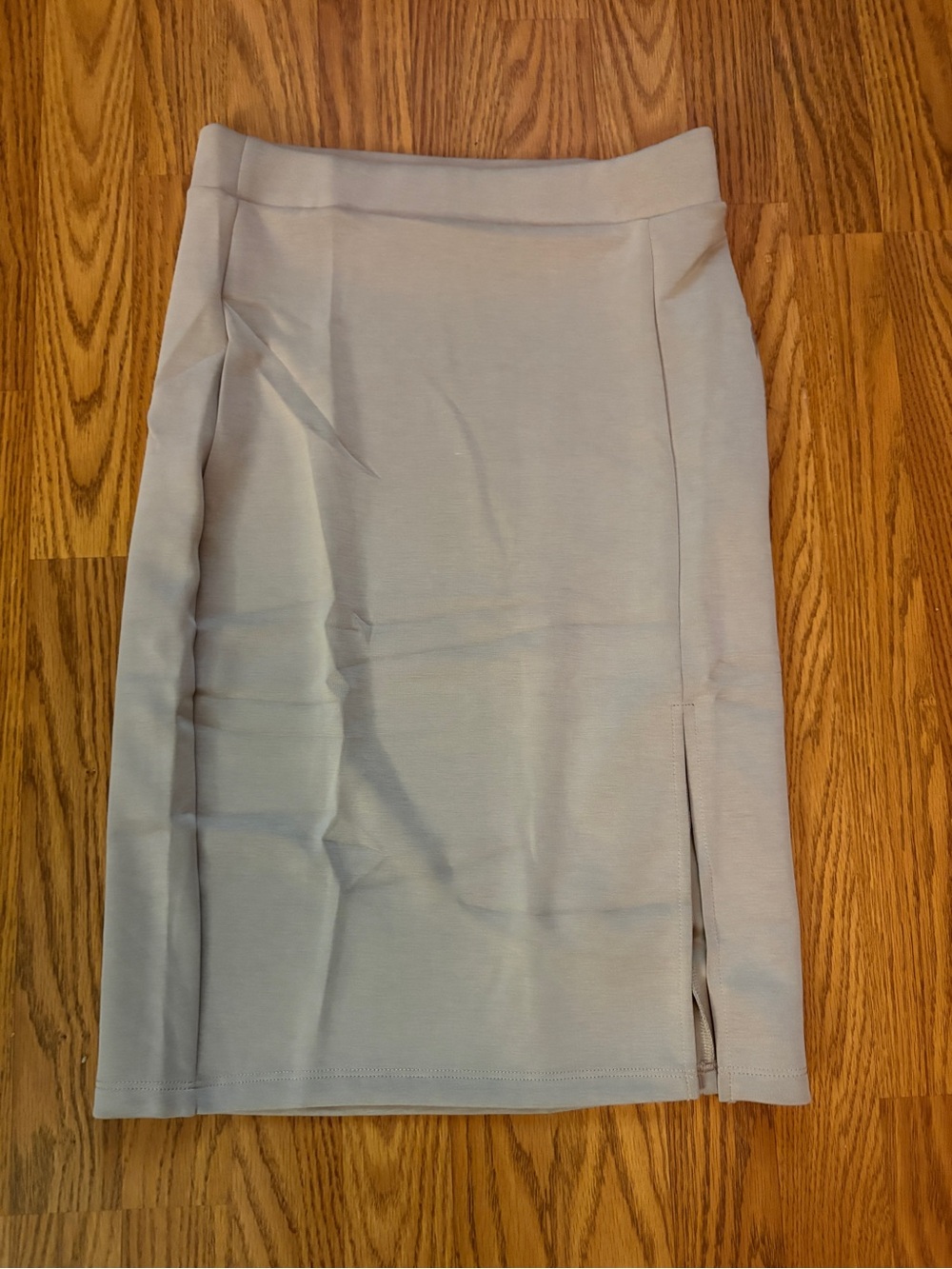 white birch Pencil Skirt with Front Side Slit